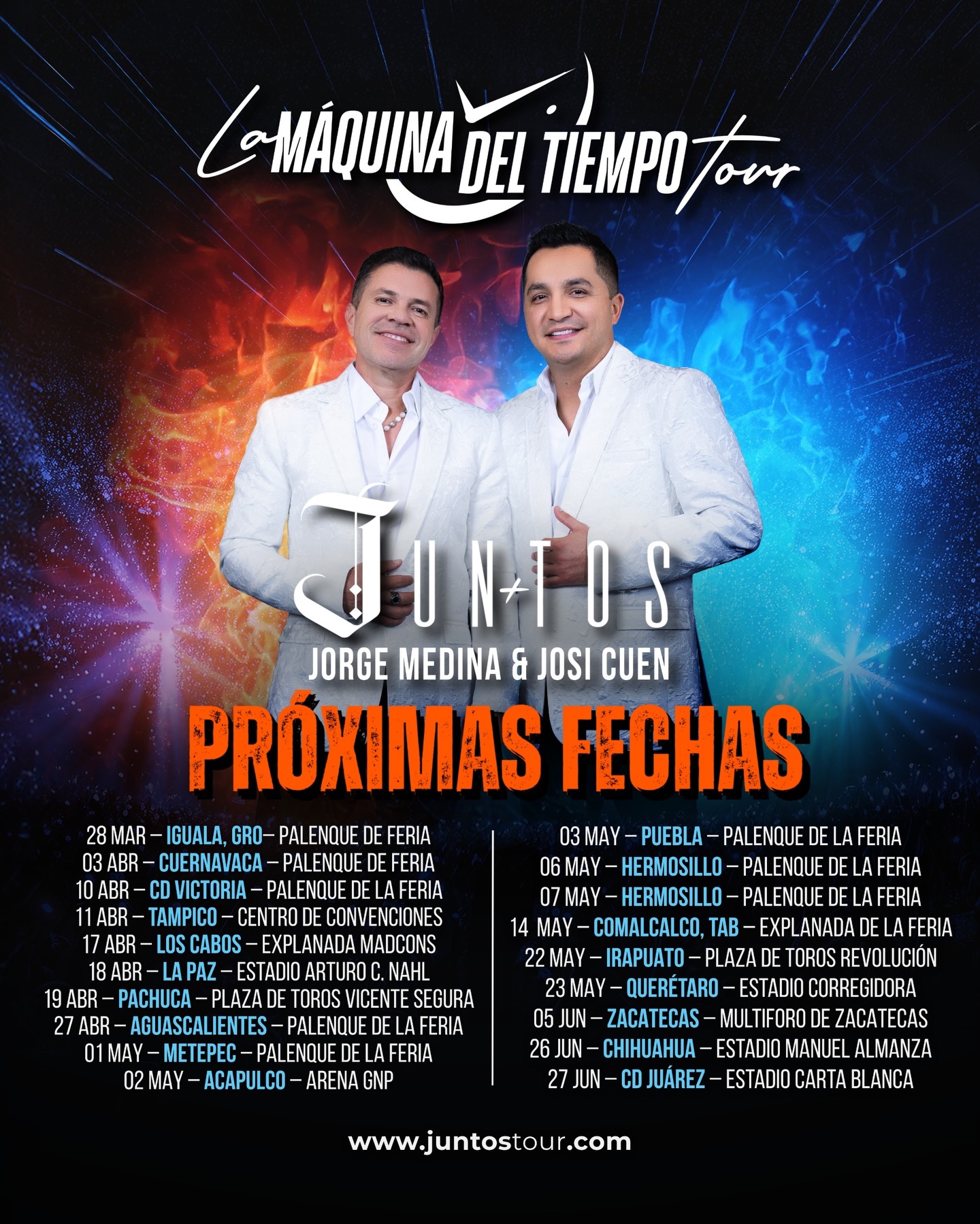 Josi Cuen JUNTOS: La Máquina del Tiempo Tour Poster 2026–2027